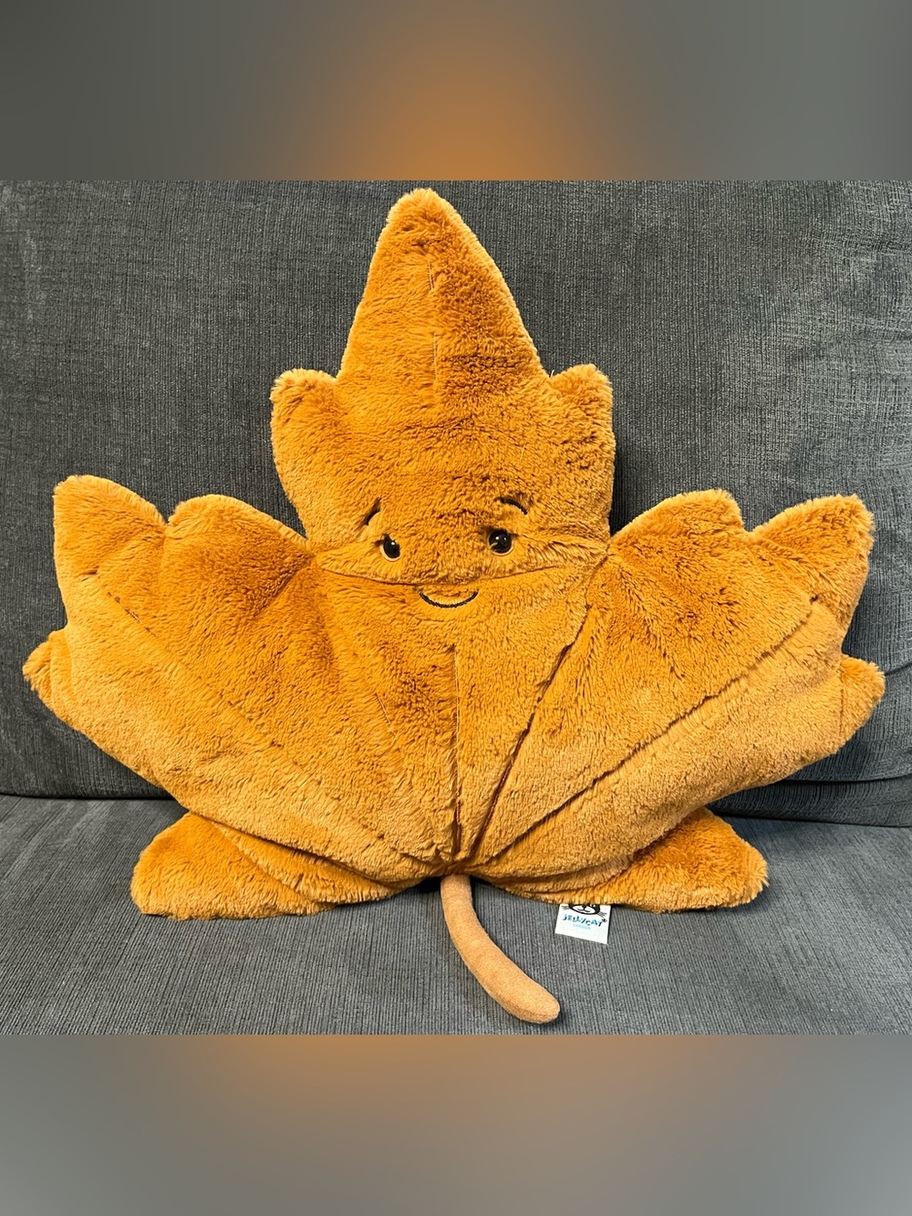 Jellycat Orange Leaf Plush Cat Toy